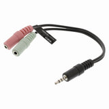 Nedis CAGP22150BK02 AUDIO CABLE HOVEDET 3,5 mm hann - 2x 3,5 mm Kvinne 0,2 m svart