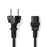 Nedis cegp10030bk50 voedingskabel schuko male - iec-320-c13 5,0 m zwart