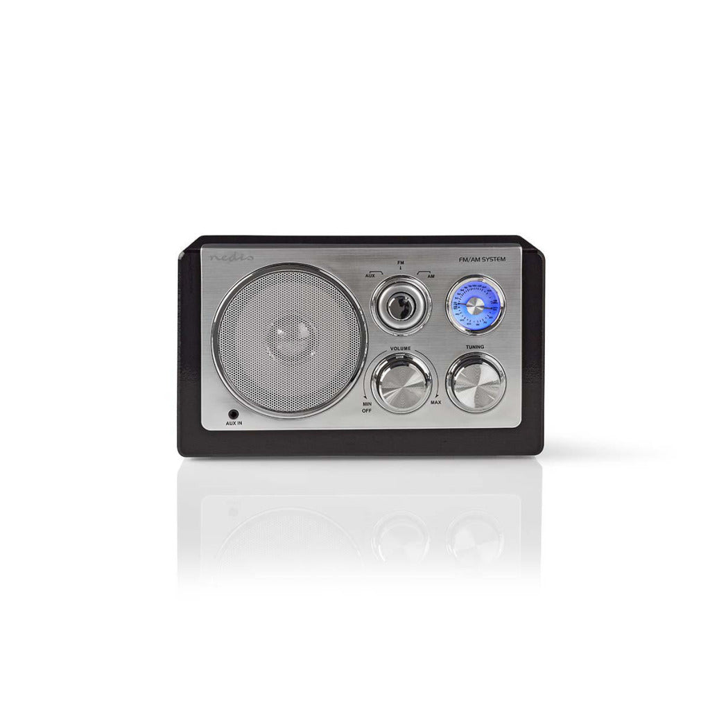 NEDIS RDFM5100BK FM-RADIO 9 W ANALOGOVÁ TONING RETRO DESIGN BLACK