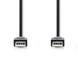 Nedis CCGT60000BK10 Kabel USB 2.0 A Male - En mannlig 1,0 m svart