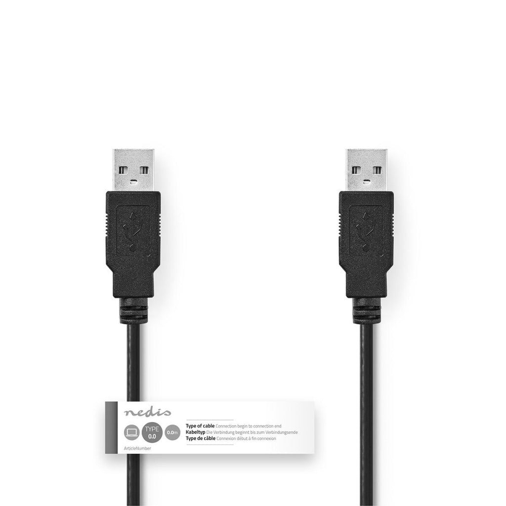 Nedis ccgt60000bk10 kabel USB 2.0 A samec - muž 1,0 m černý