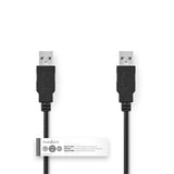 Nedis CCGT60000BK10 kabel USB 2.0 En mand - en han 1,0 m sort