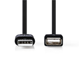 NEDIS CCGT60010BK10 Kabel USB 2.0 En hane - USB En kvinnlig 1,0 m svart