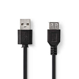 Nedis CCGT60010BK30 Cable USB 2.0 A Male - USB A Female 3.0 m Black