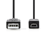 NEDIS CCGT60300BK10 KABLE USB 2.0 A MALE - MINI 5 -PINS MĘŻCZYZNA 1,0 M Black