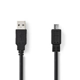 Kabel Nedis CCGT60500BK20 USB 2.0 A MALE - MICRO B MALE 2,0 M Černý