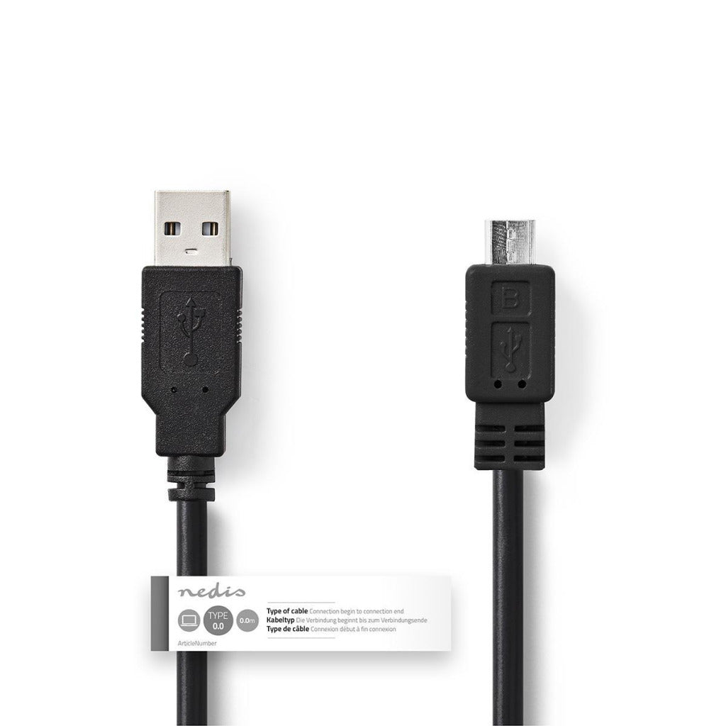 Nedis CCGT60500BK20 Kabel USB 2.0 A Male - Micro B Male 2,0 M Black