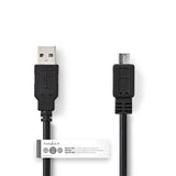 Kabel Nedis CCGT60500BK20 USB 2.0 A MALE - MICRO B MALE 2,0 M Černý