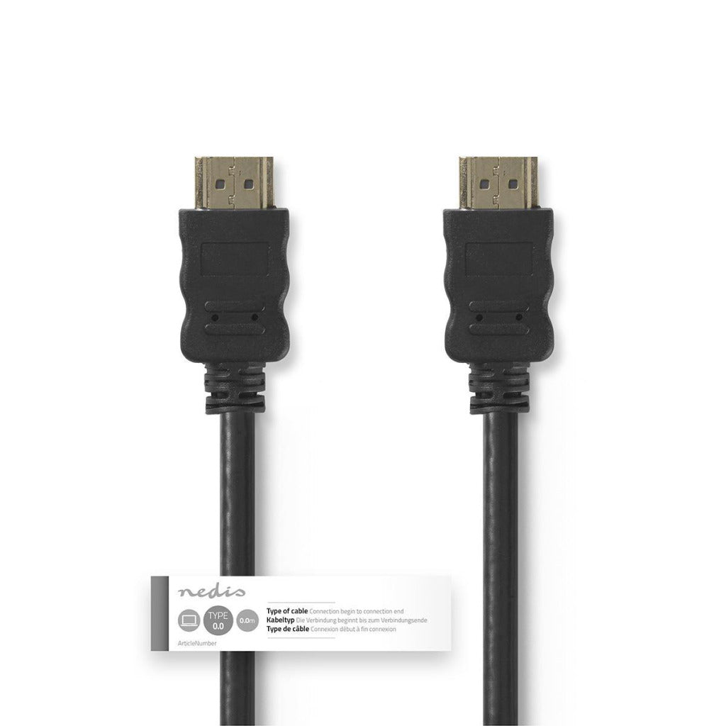 Nedis CVGT34000BK100 Høyhastighets HDMI -kabel med Ethernet HDMI -kontakt HDMI -kontakt 10 m svart