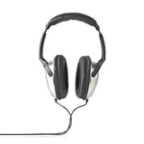 Nedis hpwd1201bk over-ear koptelefoon bedraad 6,00 m zilver zwart