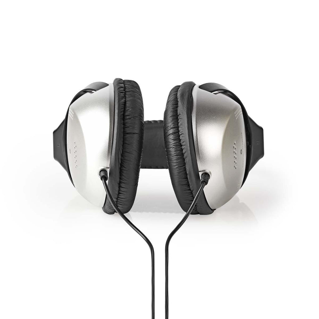 Nedis HPWD1201BK Over-Ear-hodetelefoner kablet 6,00 m sølv svart