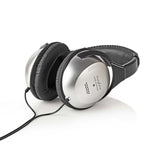 NEDIS HPWD1201BK Auriculares Over-Ear Wired 6.00 m Silver Negro