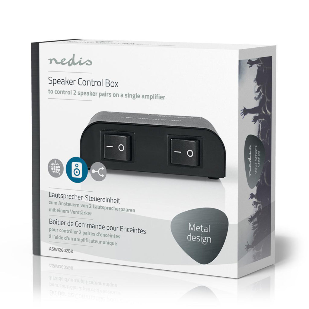 NEDIS ASWI2602BK Version de haut-parleur 2 ports Connexion de serrage noir