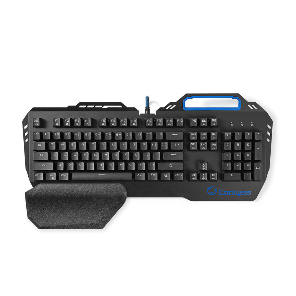 Nedis GKBD400BKUS Mechanisches Gaming -Tastatur RGB Lighting US International Metal Design