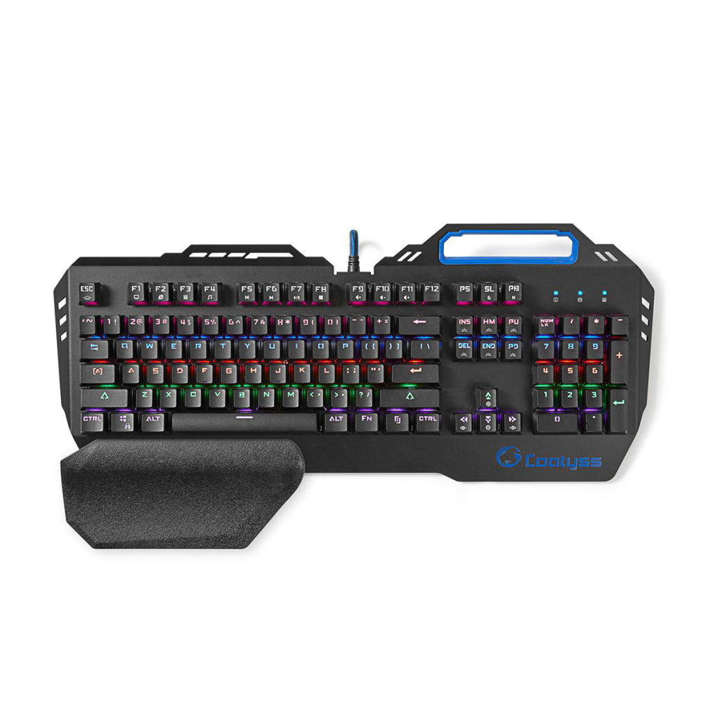 Nedis gkbd400bkus mechanisch gamingtoetsenbord rgb-verlichting us internationaal metalen design