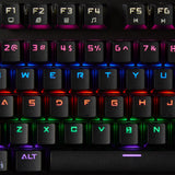 Nedis GKBD400BKUS Mechanisches Gaming -Tastatur RGB Lighting US International Metal Design