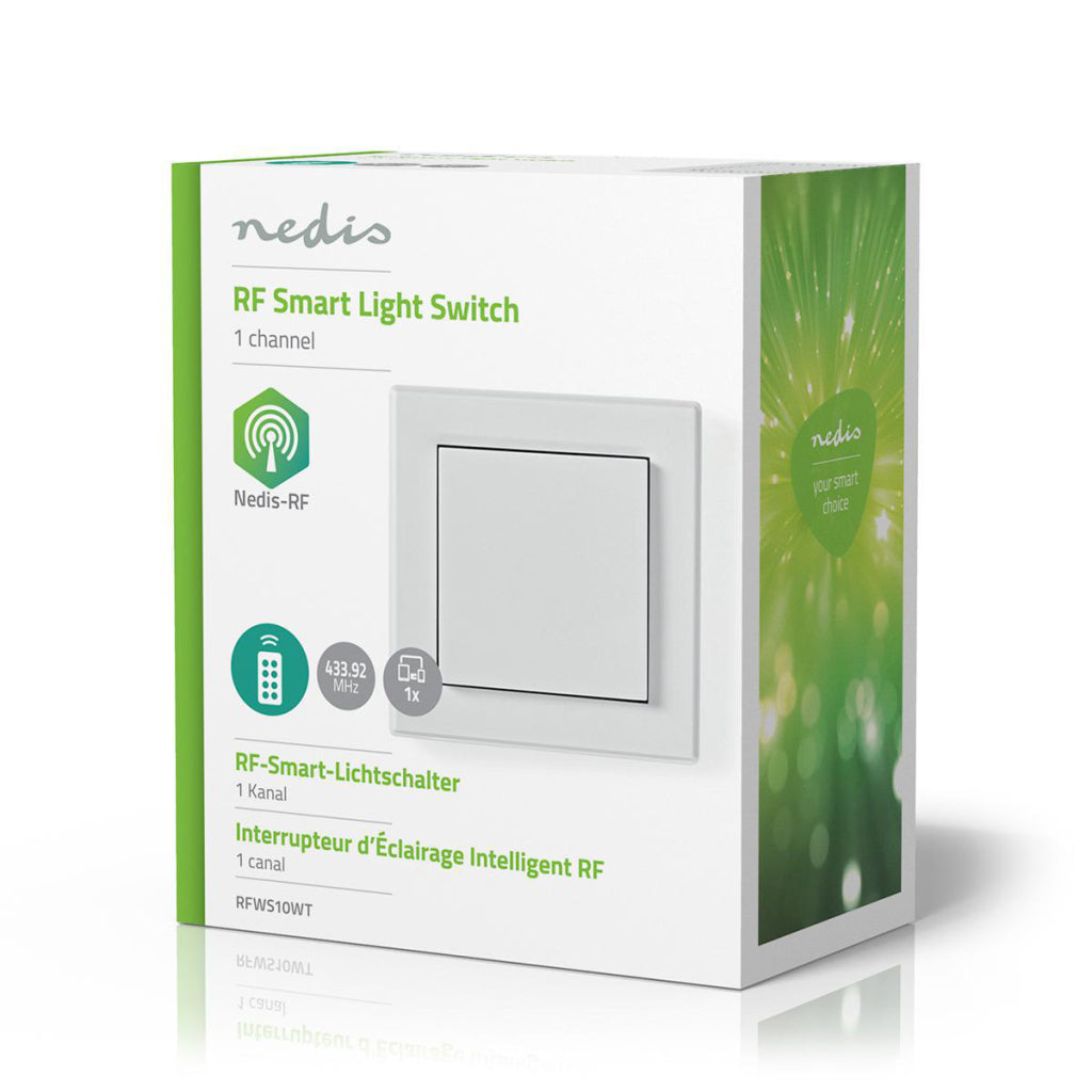 Nedis RFWS10WT RF Smart Wall Interrupteur Single