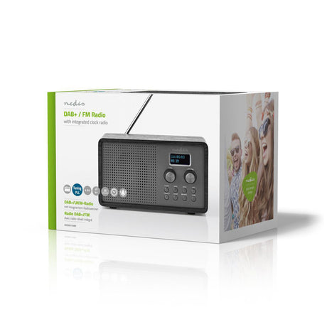 Nedis rddb5110bk dab+ radio 4,5 w fm klok wekkerfunctie zwart