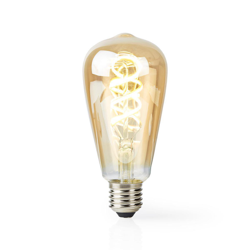 Nedis Wifilt10gdst64 Wi-Fi Warm to cool white LED filament lamp turned E27 ST64 5.5 W 350 Lm