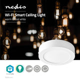 Nedis Wifilaw10WT Wi-Fi-Deckenlampe Runddurchmesser 17 cm warm bis kühle weiße 800 LM 12 W Slim Design Aluminium