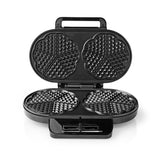 Nedis KAWP110FBK Double Waffle Iron 2x 14 cm 1200 W noir