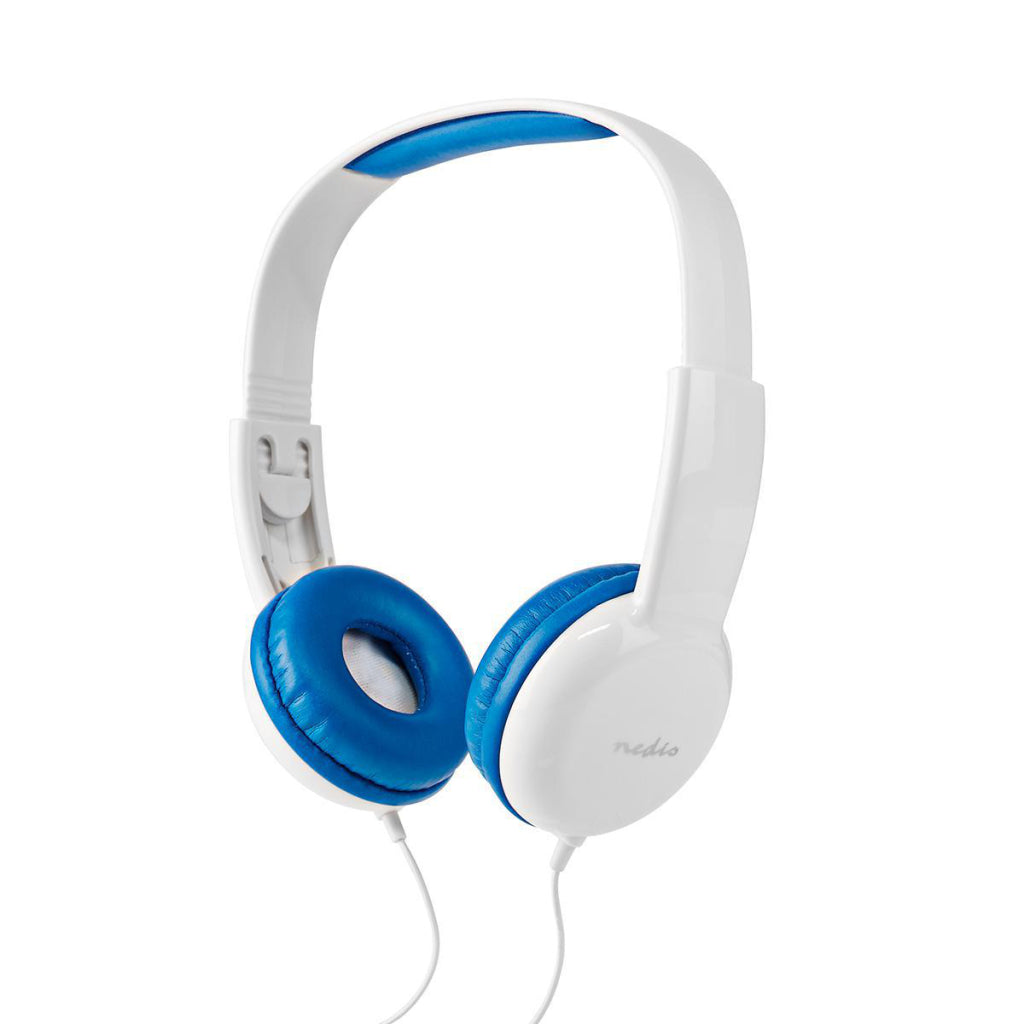 Nedis HPWD4200BU Wired headphones 1.2 m Round cable on-ear blue white