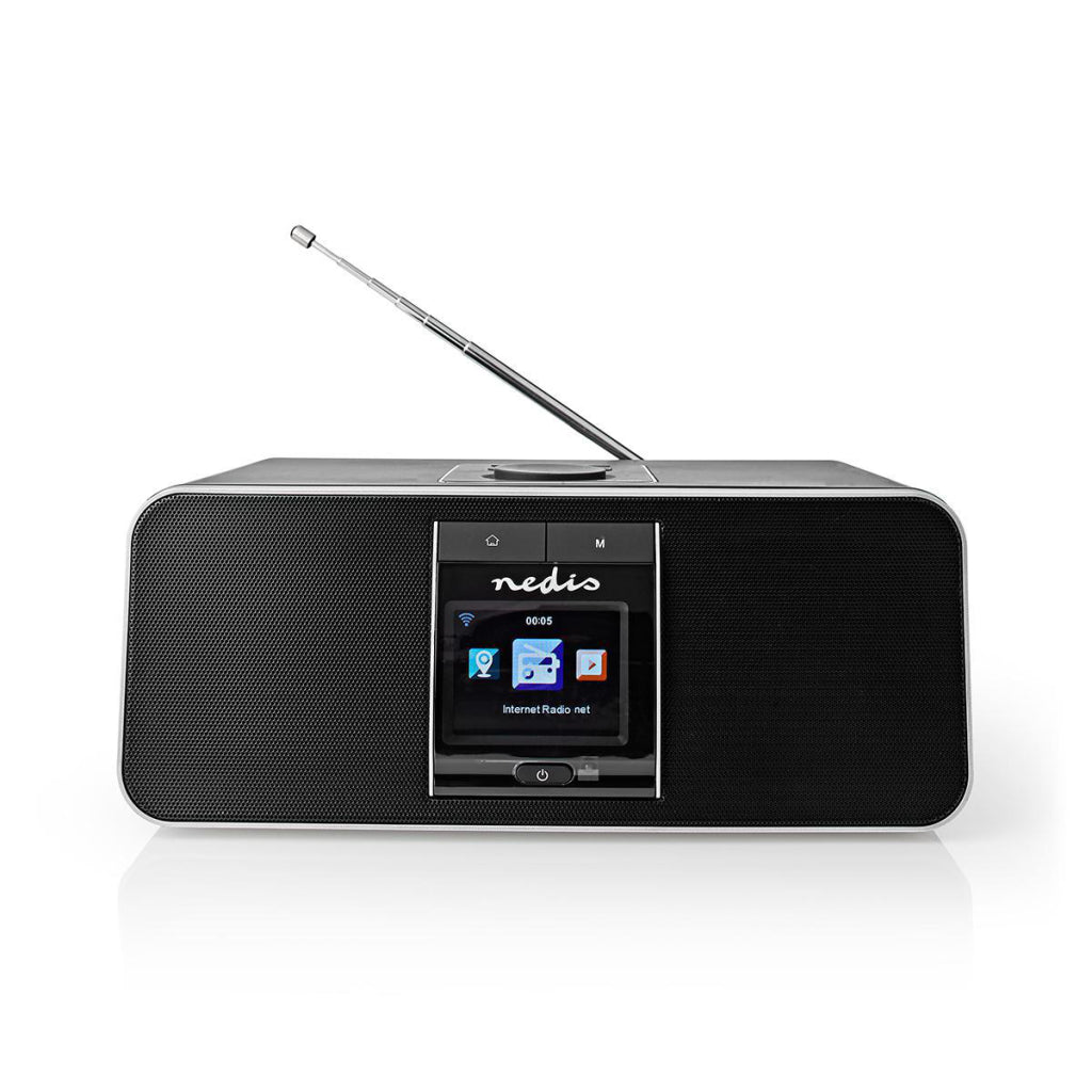 Nedis RDIN5005BK Internetradio 42 W Dab+ Fm Bluetooth® Afstandsbediening Zwart zilver