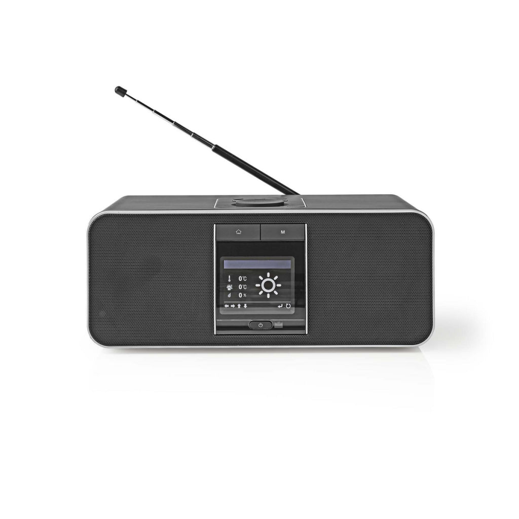 Nedis Rdin5005BK Internet Radio 42 W DAB+ FM Bluetooth® Fernbedienung Schwarz Silber