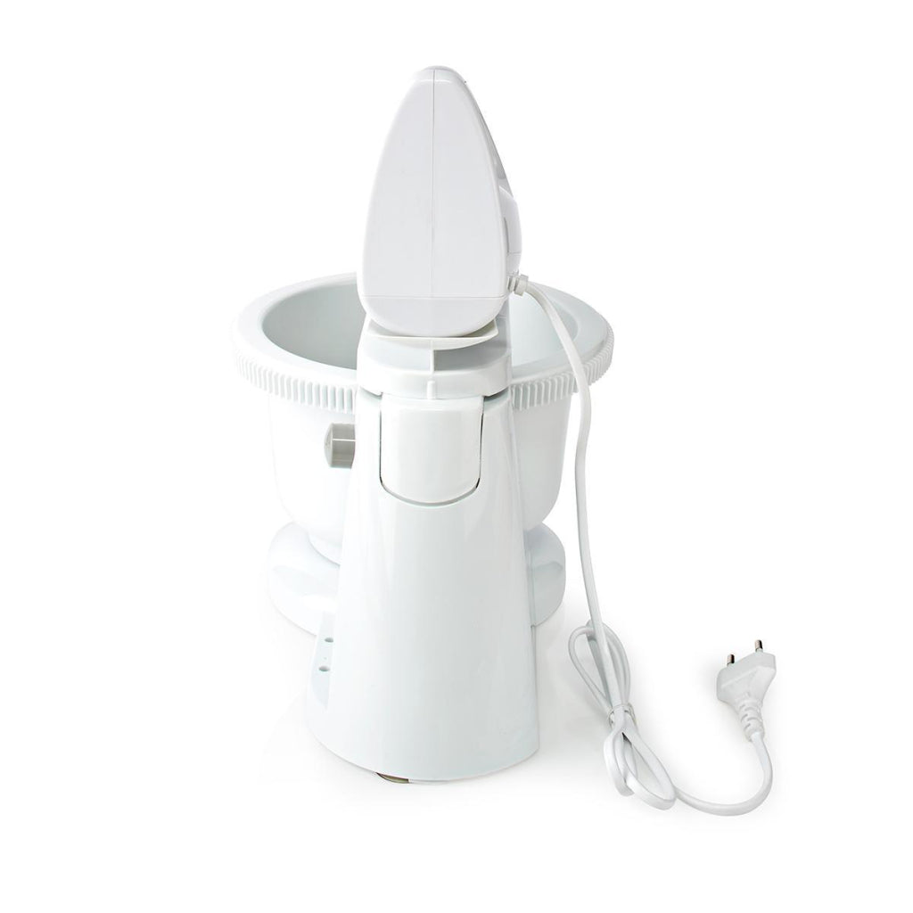 Nedis Kahm110CWT Handmixer 200 W 5 Geschwindigkeiten Turbofunktion Rotikom 2 Deek Haken 2 Bellpern grau Weiß