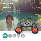 Nedis SCBI1000BK BINOCULERS 8x Field of Vision 128 m + BASSO DI VERIE NERO