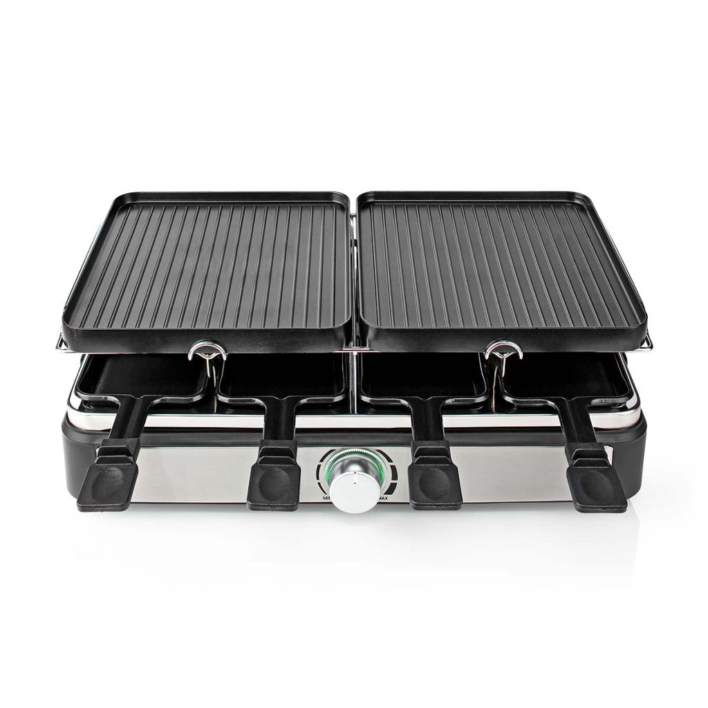 Nedis Fcra300FBK8 Raclette Stone Grill für 8 Menschen