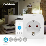 Nedis wifip121fwt smartlife smart plug wi -fi metro di energia 3680 w type f (CEE 7 3) -10 -45 ° C Android iOS bianco