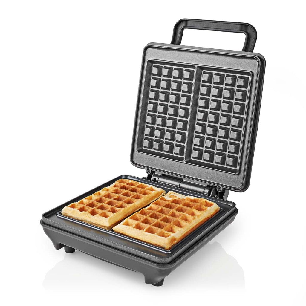 Nedis kawp210fbk waffle ferro belga waffle 22 x 12,5 cm 1200 w Aluminio di controllo automatico della temperatura