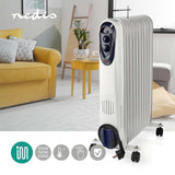 Nedis HTOI30WT11 Mobilolie Radiator 1000 1500 W 11 FINS Justerbar termostat 3 Varmepositioner Omvalveventie Wit