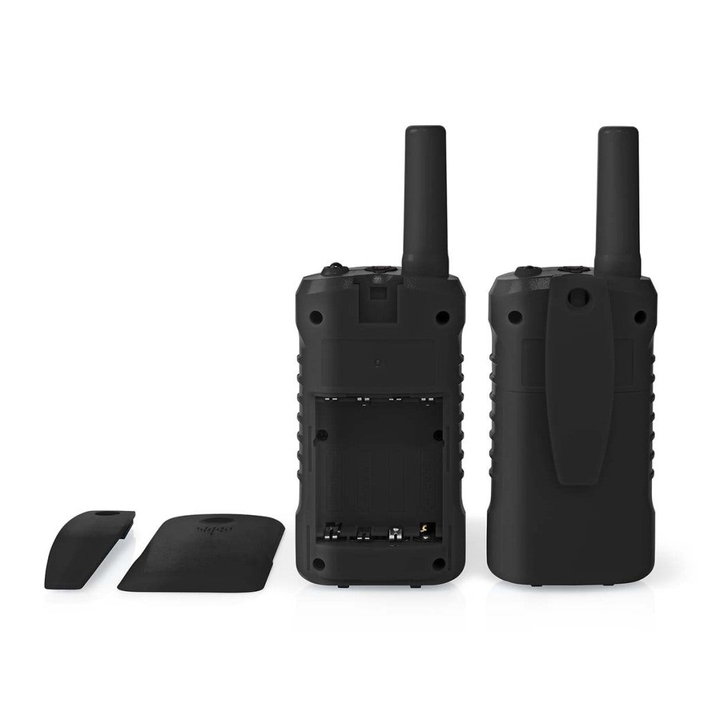 NEDIS WLTK0610BK WALKIE TALKIE SET 2 Péma až 6 km frekvenční kanály: 8 PTT Vox až 3 hodiny výstupu pro sluchátka 2 hlavy černé