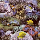 Noordwand noordwand behang good vibes coral and tropical fish geel en paars