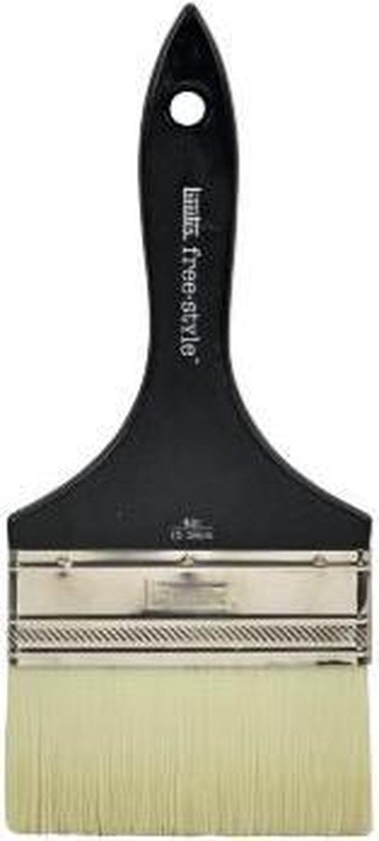 Liquitex freestyle kwast groot plat 4 inch korte steel
