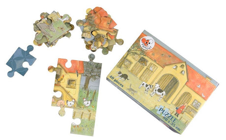 Puzzel 40 stukjes boerderij. 29,5x20x8 c | 2 stuks
