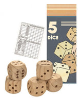 5 houten dobbelstenen. 5+ 35 cm