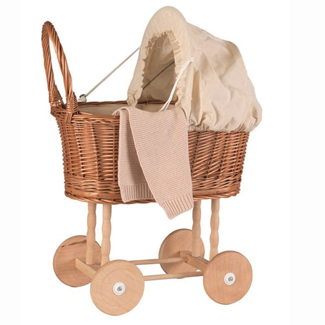 Egmont poppenwagen riet. 44x27x58 cm. ei
