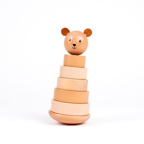 Houten stapel beer marcel. 21x10x10 cm | 2 stuks