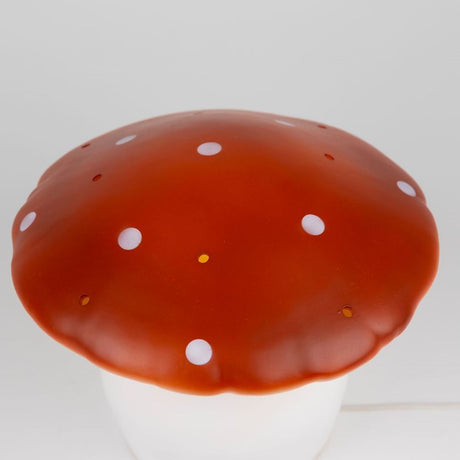 Egmont lamp paddenstoel rode bakst+dimme