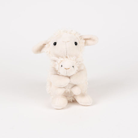 Egmont knuffel schaap met baby. 15x15x12