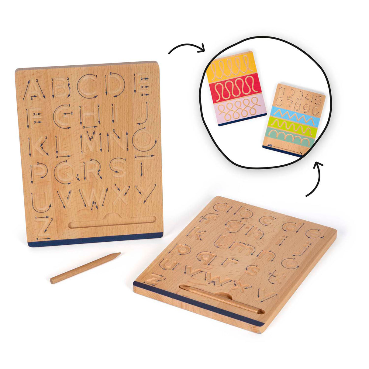 Piccole piede - Board di scrittura in legno Set per l'addestramento