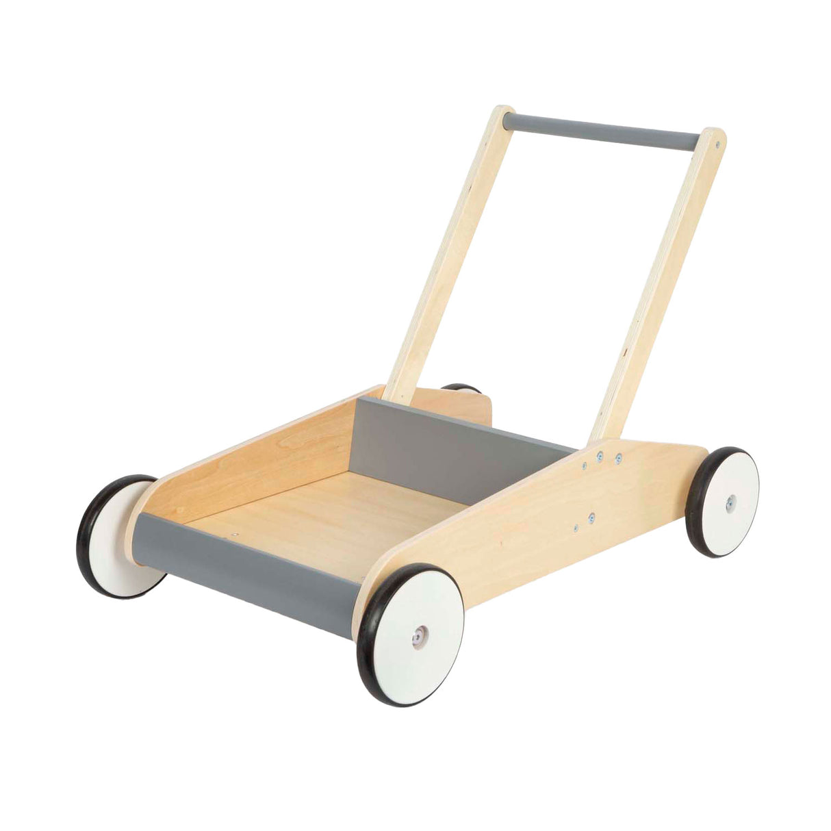 Small foot houten loopwagen grijs