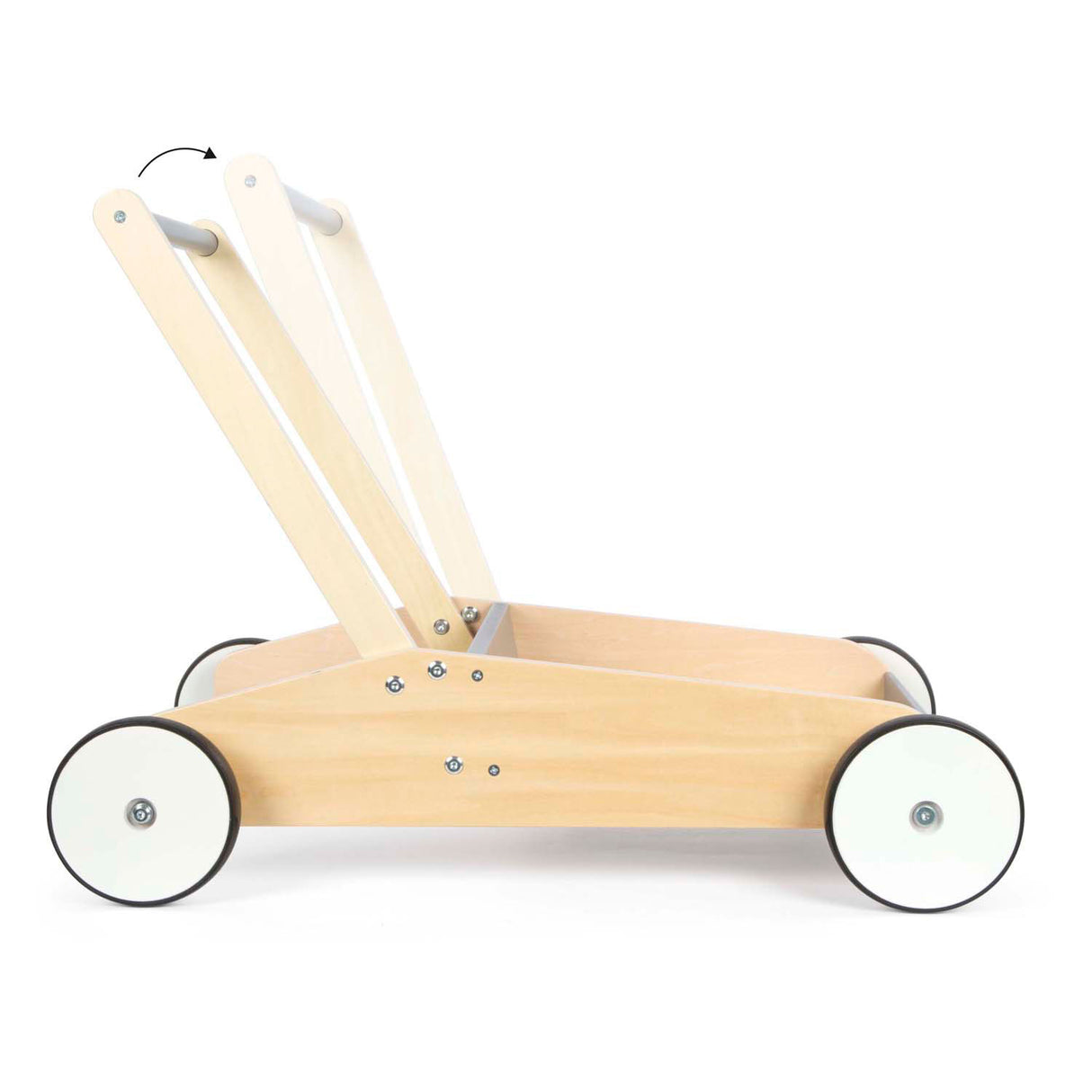 Small foot houten loopwagen grijs