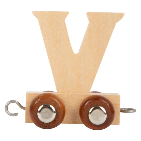 Small foot - houten lettertrein - v - 12 stuks