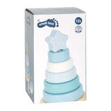 Small foot - houten stapeltoren blauw - 7dlg.