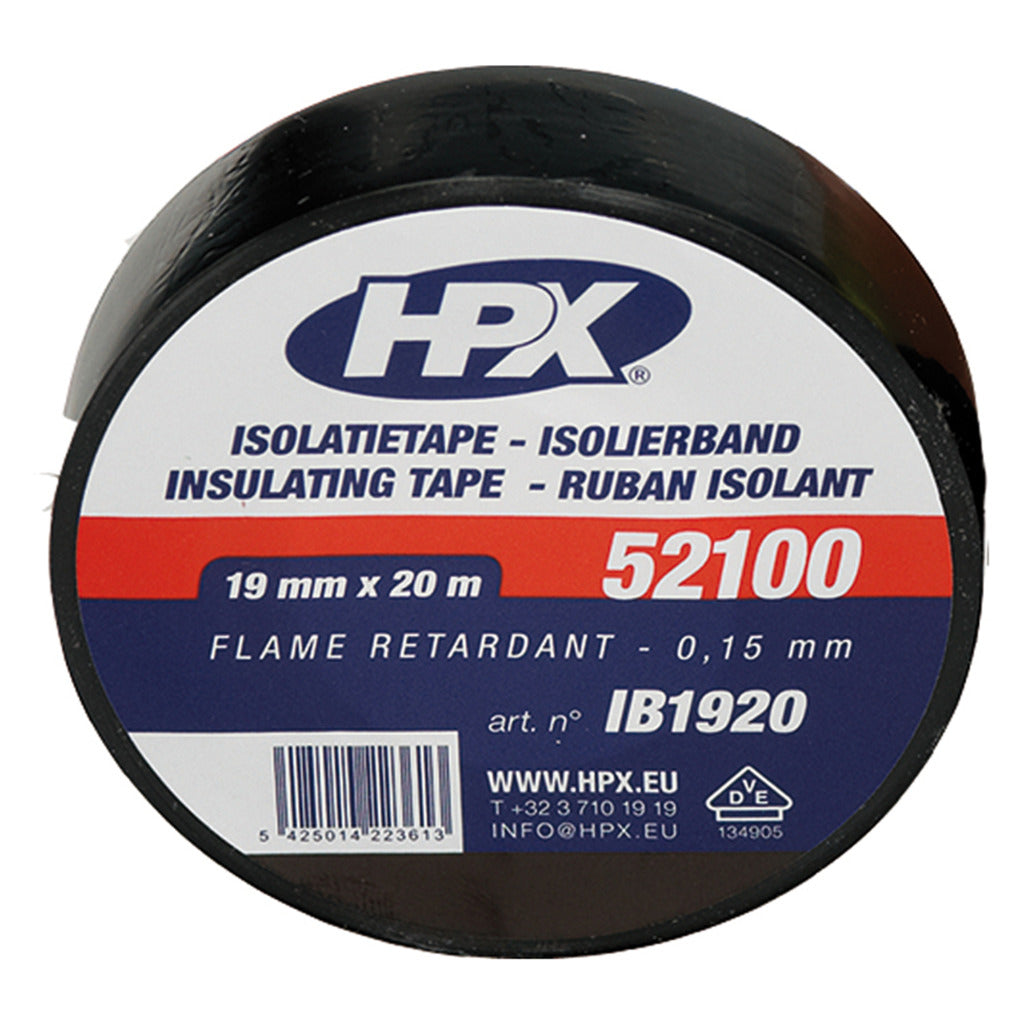 HPX Isolement Tape Black 19mmx20m