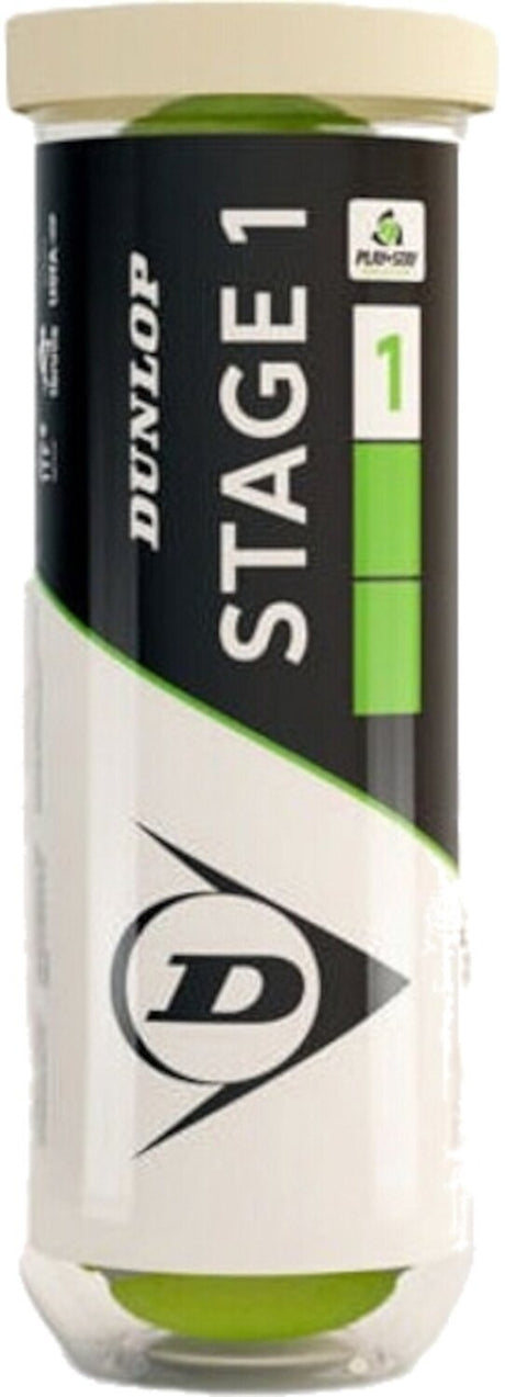 Dunlop stage 1 tennisballen - 3 stuks- groen geel